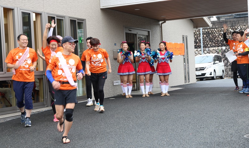 四日市市内でもタスキつなぐ　RUN伴2019
