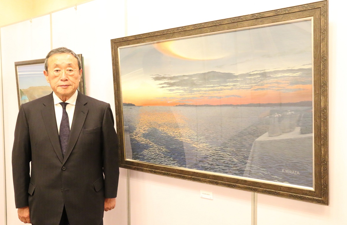 伊勢の海題材にした作品展示　平田耕一さんが初の個展