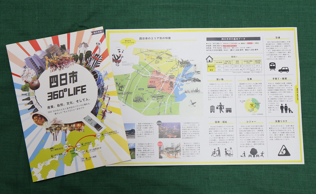 特長や暮らしやすさを発信　四日市市がPRパンフレット作成