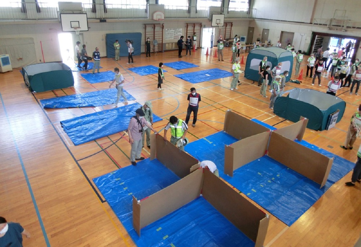 コロナ禍の避難所運営　訓練で改善点挙がる