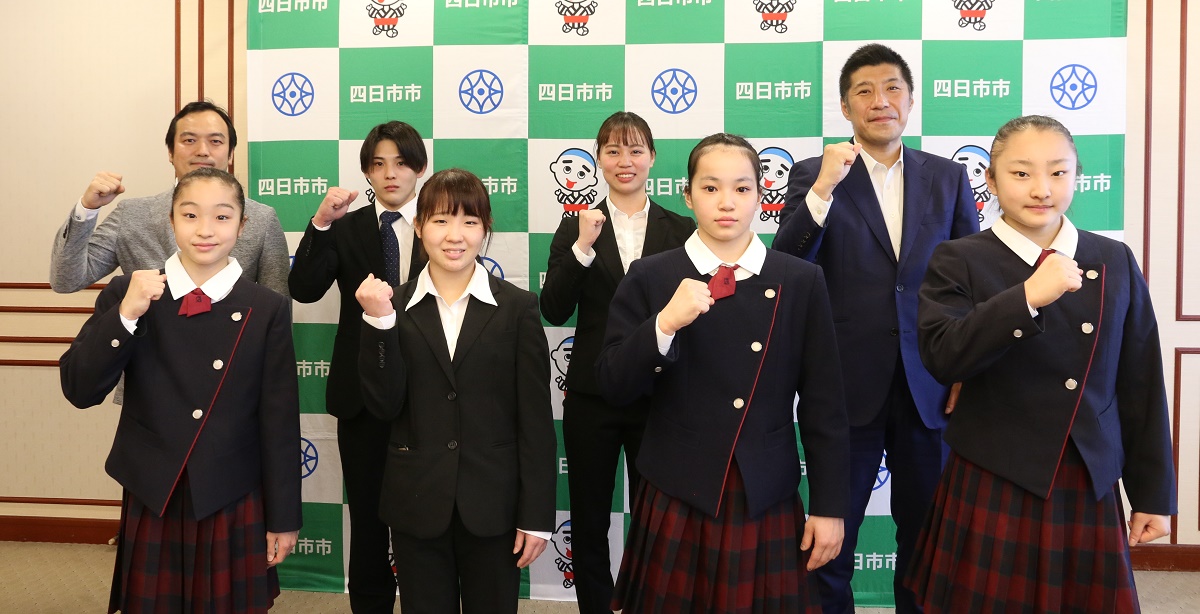 相好体操クラブ所属の選手らが表敬訪問　大会への意気込み話す