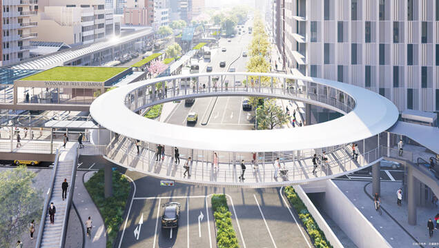 円形デッキが見せる夢　四日市の市街地、変貌へ動く