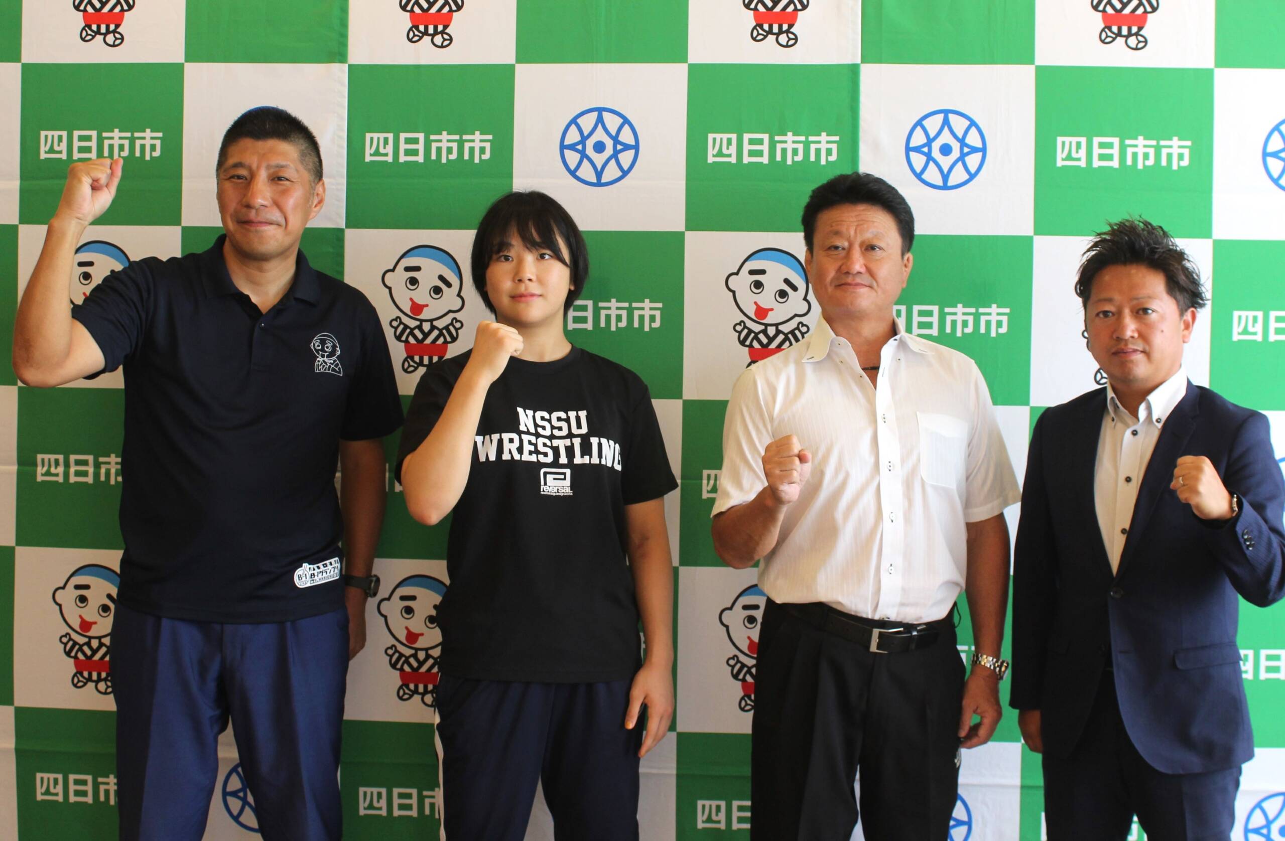 「世界チャンピオンになって五輪決めたい」、レスリングの藤波朱理選手が四日市で決意語る