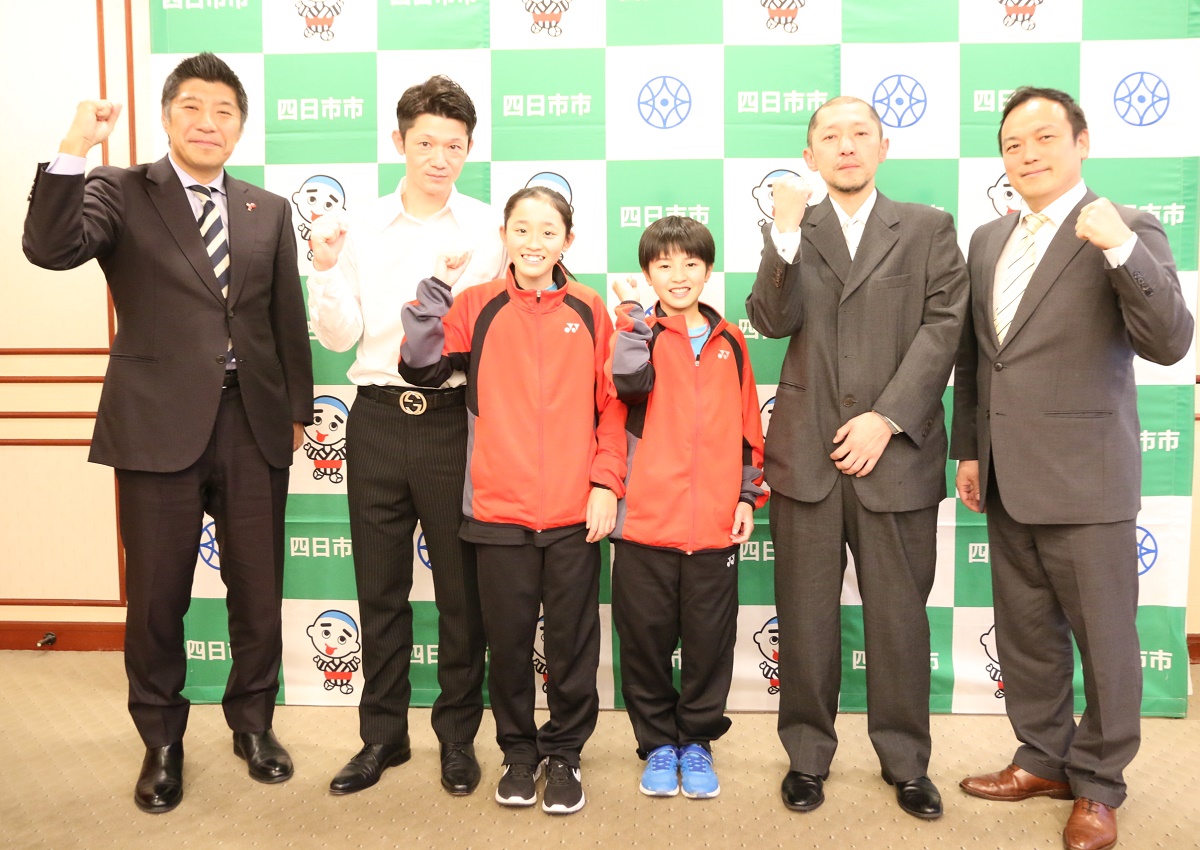 全国小学生バドミントン選手権大会に出場　ときわジュニアバドミントン　早川さんと坂下さん　