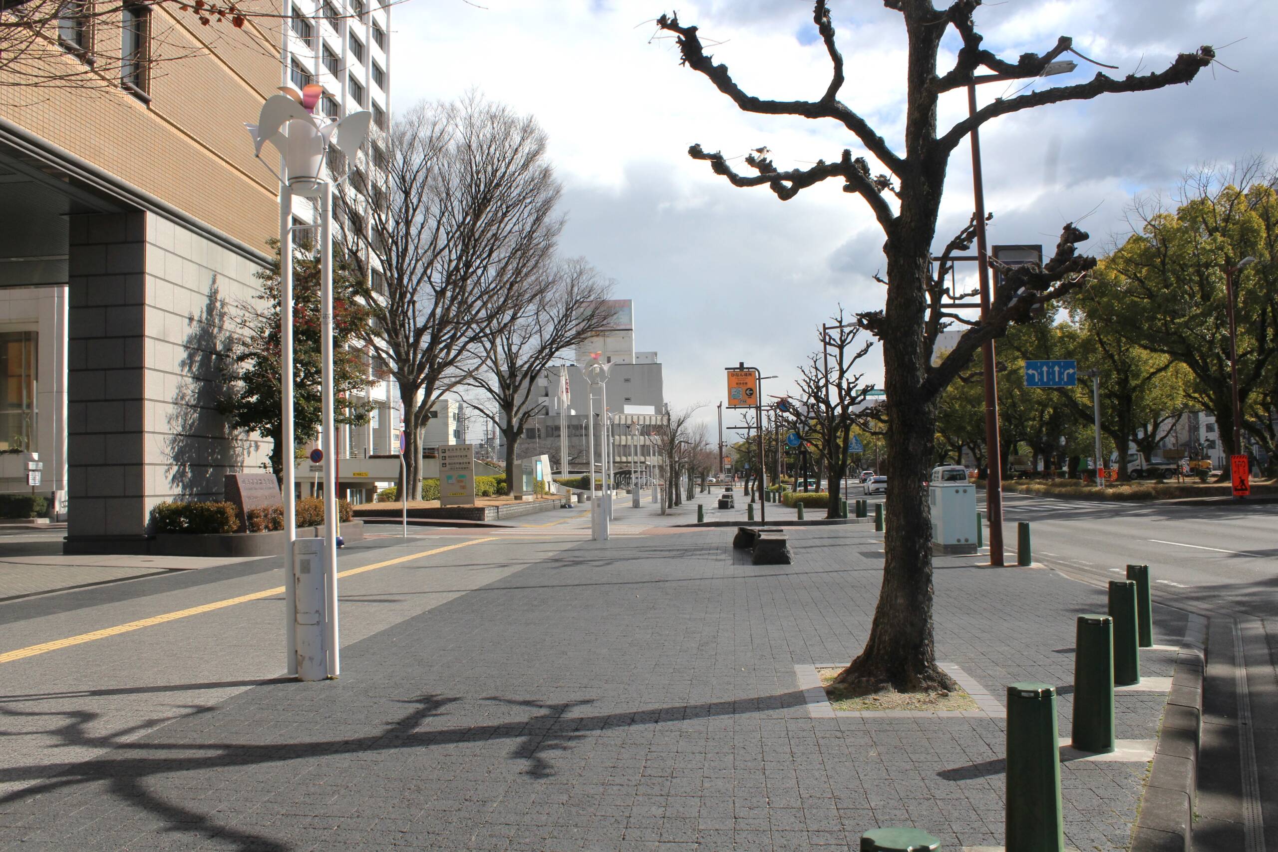 歩道や緑地帯でスポーツを、2月23日から四日市市役所近辺でモデル実証事業開催