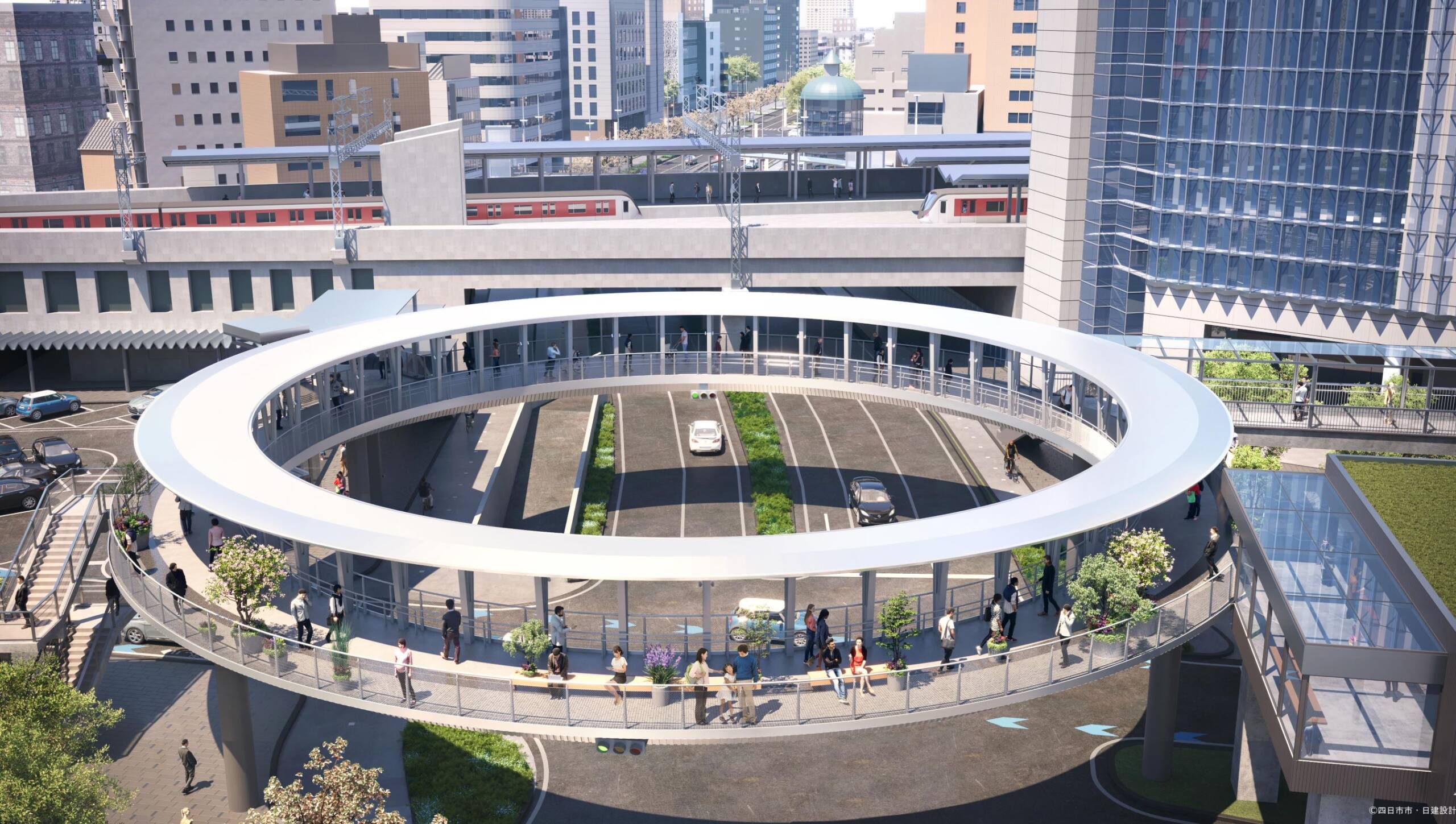 円形デッキは屋根などの建築工事へ、四日市花火大会の新会場を決める打ち上げ実験も、2024年度当初予算案発表の四日市市