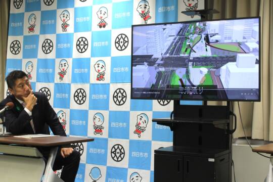 3D都市モデルで中央通り再編を体験、四日市市がホームページから公開