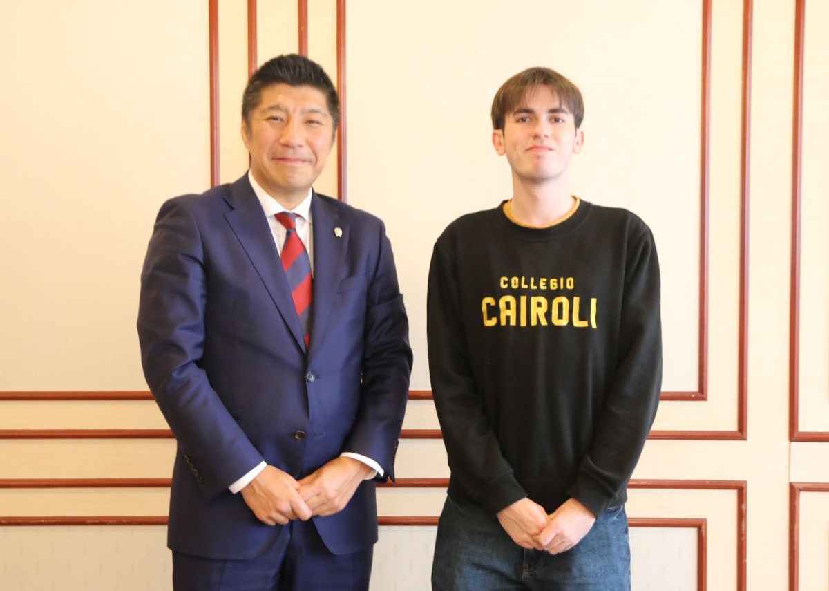 「日本の文化が大好き」　四日市中央ライオンズクラブが留学生受け入れ　イタリア出身のマリオさん
