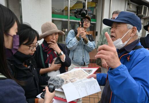 台湾の研究者が来日　第2海軍燃料廠跡地など四日市の戦争遺跡を見学