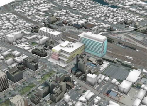 素材など扱う理系大、概算の総事業費350～380億円、JR四日市駅前の新大学で基本計画案提出