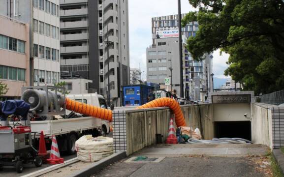 止水板2カ所は故障していたと発表、四日市のくすの木パーキング