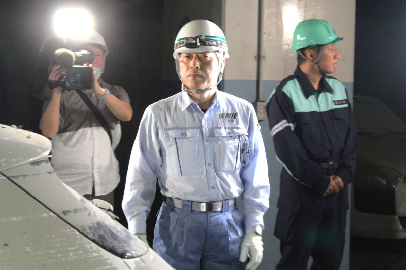 県内の防水対策確認も検討、三重県知事が四日市のくすの木パーキングを視察
