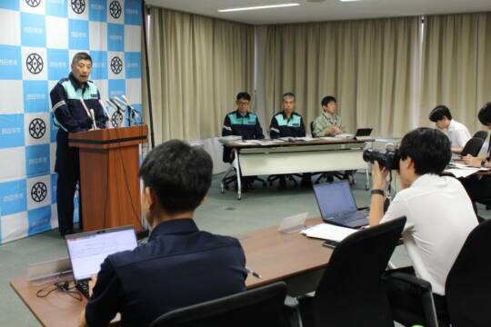 所有者の車両確認22日から、くすの木パーキング、商店街の浸水被害も調査、四日市市長が会見