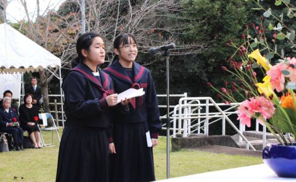 中学生も平和への誓い、四日市で戦没者合同追悼式、戦後80年の記念植樹も