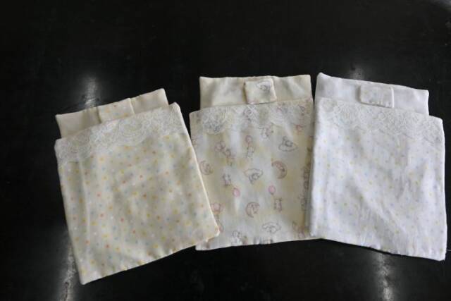 布団3種類。それぞれがらや色が異なる