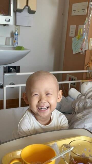 笑顔の入院中の笑舞ちゃん