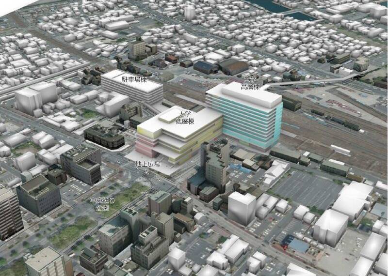 新大学と港への自由通路の一体整備は困難、四日市市議会一般質問で市側が分離を表明