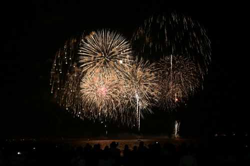 四日市花火大会で打ち上げられた花火