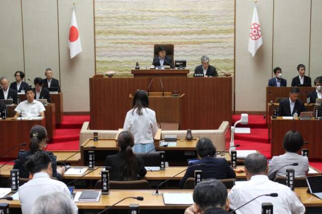 一般質問が始まった四日市市議会