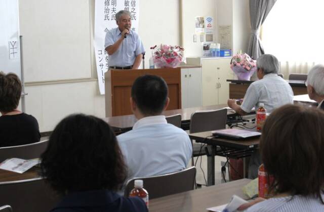 前向きな生き方を語った杉本信之さん
