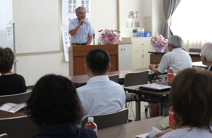 前向きな生き方を語った杉本信之さん