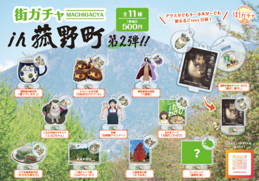 街ガチャin菰野町第2弾のキーホルダー12個