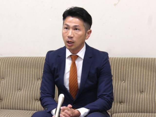 菰野町長選挙に立候補する意思を語る加藤大輝さん