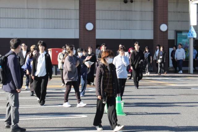 店舗からの避難訓練